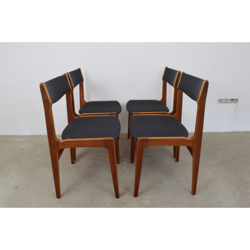 Set of 4 danish chairs in teak by Erik Buch For Anderstrup Møbelfabrik - 1960s