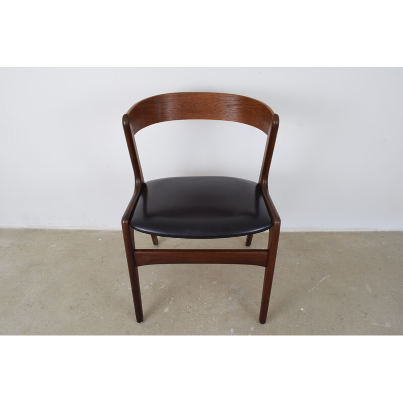 Black "Fire" chair by Kai Kristiansen for Schou Andersen - 1960s