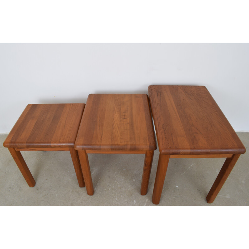 Suite de 3 tables gigognes danoises en teck par Salling Stolefabrik - 1960