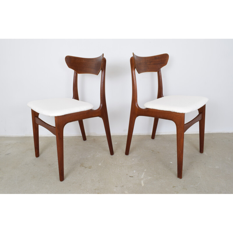 Set of 2 danish dining Chairs in teak by Schionning & Elgaard For Randers Møbelfabrik - 1960s