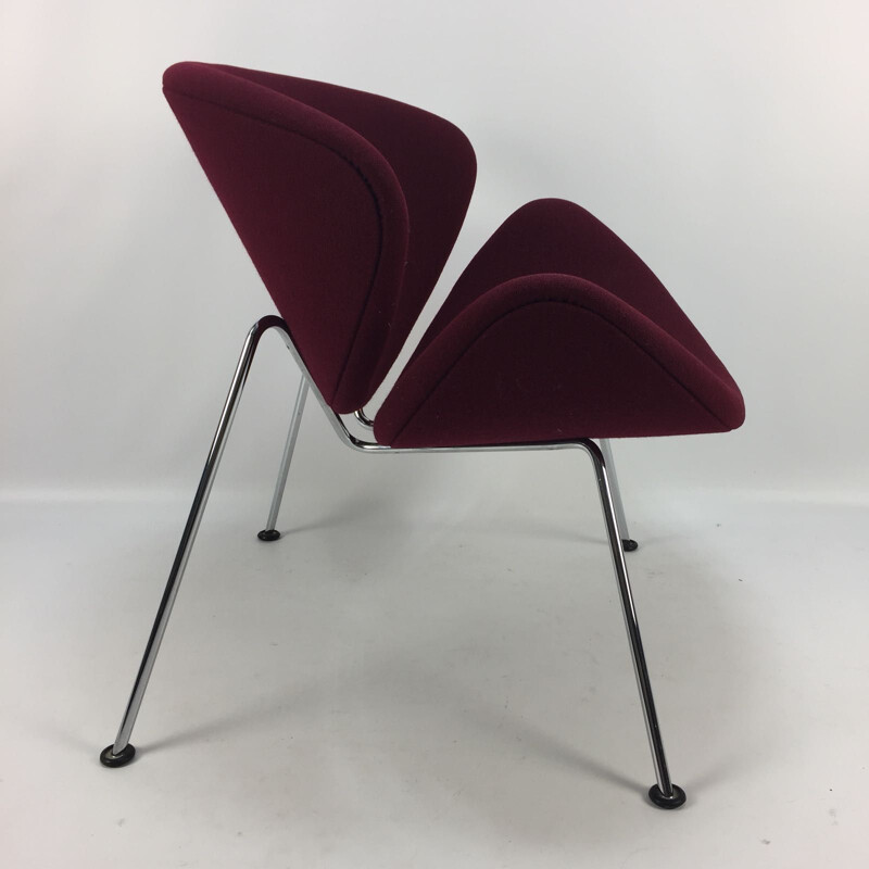 "Orange Slice" burgundy Lounge Chair by Pierre Paulin for Artifort - 1960s