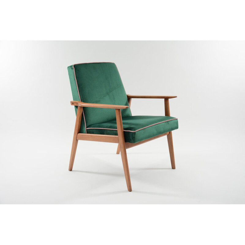 Vintage "Snizenik" armchair in green pine color - 1960s