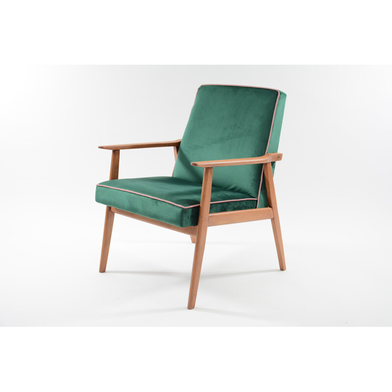 Vintage "Snizenik" armchair in green pine color - 1960s
