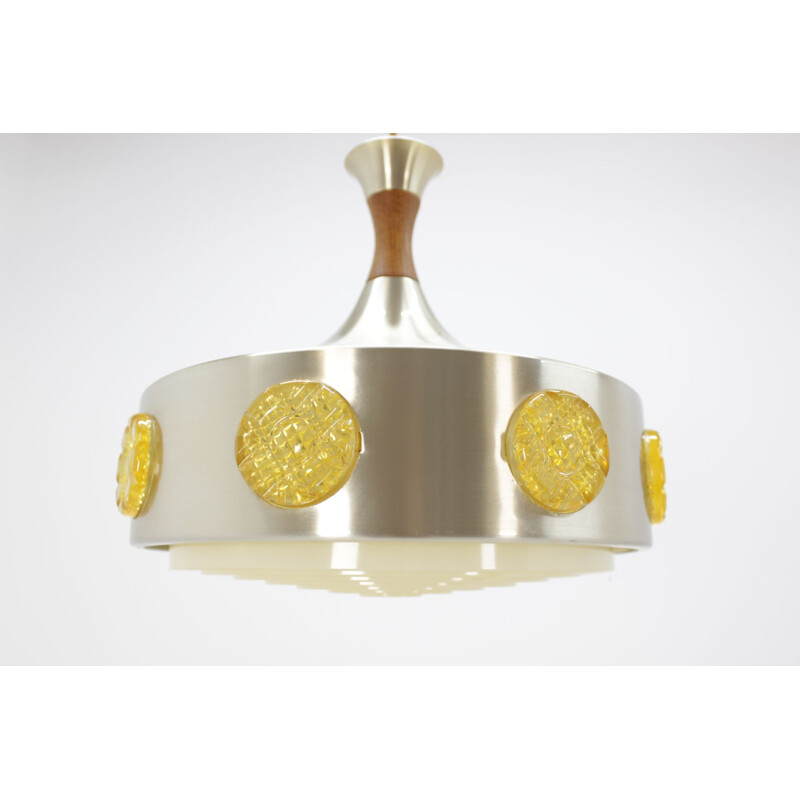 Vintage Danish metal pendant lamp, 1970