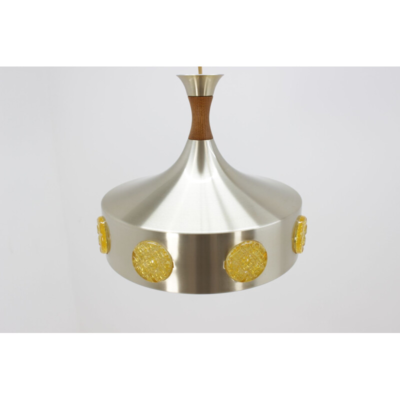 Vintage Danish metal pendant lamp, 1970