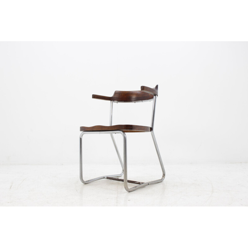 Vintage-Stuhl aus Holz und Metall "K16", 1930