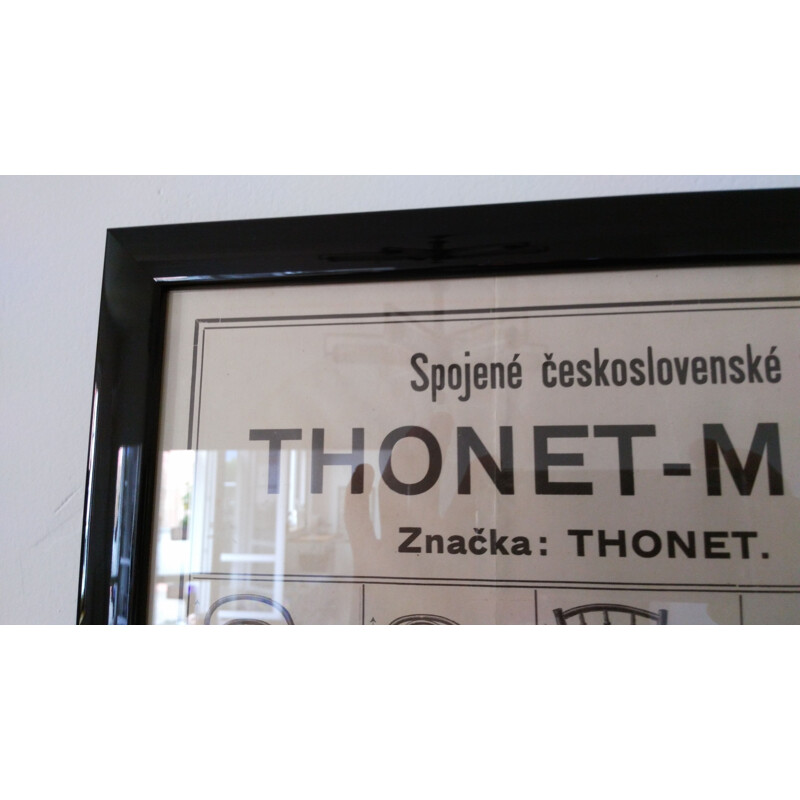 Cartaz de mobiliário Vintage de Thonet, 1930