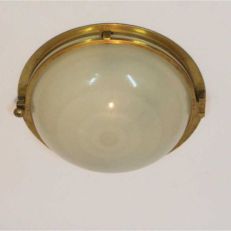 Vintage french ceiling light by Holophane - 1930s