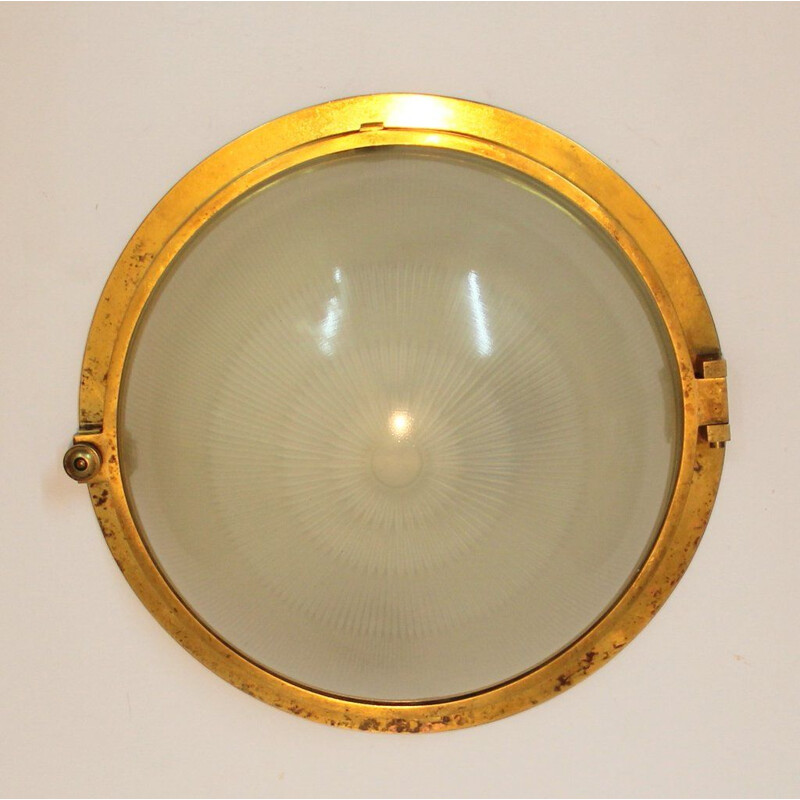 Vintage french ceiling light by Holophane - 1930s
