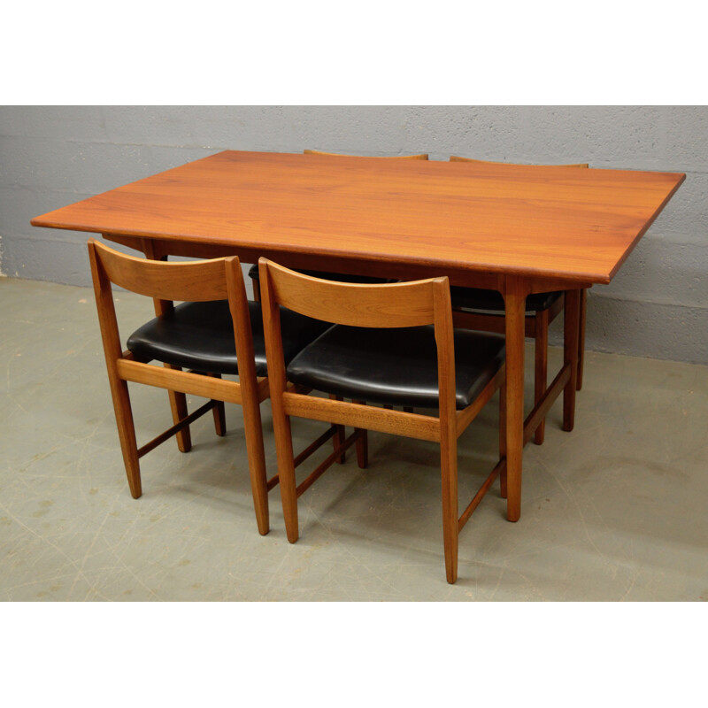 Vintage Dining Table and Chairs by Bath Cabinet Makers - 1960s