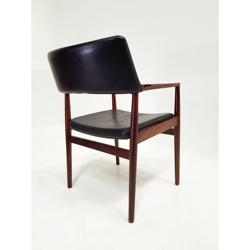 Set of 4 chairs Scandinavian Erik Wørts for Soro Stolefabrik in solid rosewood - 1960s