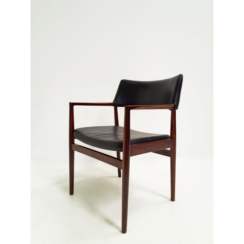 Set of 4 chairs Scandinavian Erik Wørts for Soro Stolefabrik in solid rosewood - 1960s