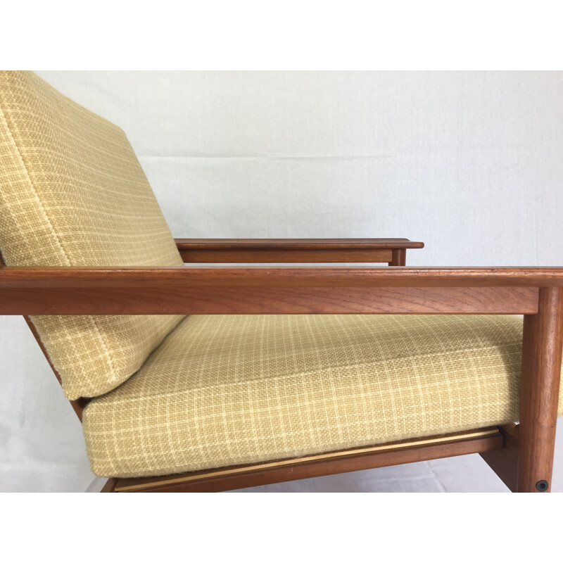 Set of 2 vintage green Scandinavian armchairs - 1960s