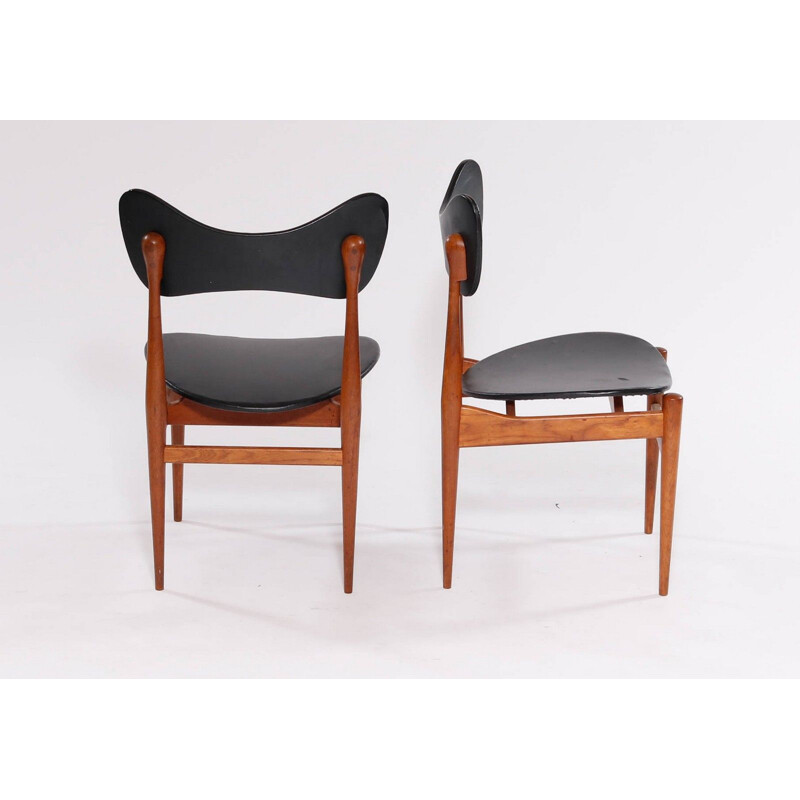 Set of 3 vintage "butterfly" chairs by Inge & Luciano Rubino - 1960s
