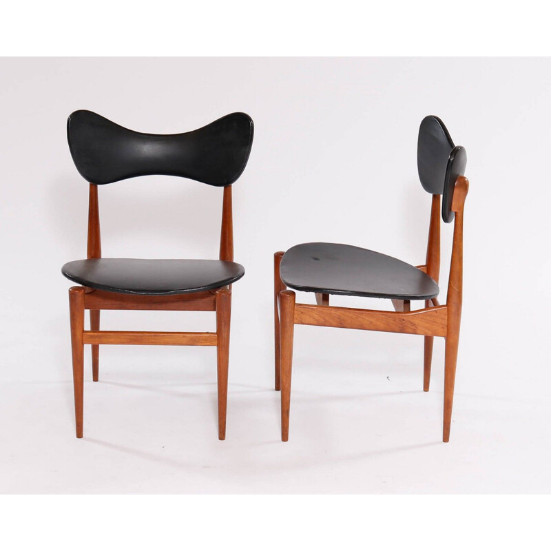 Set of 3 vintage "butterfly" chairs by Inge & Luciano Rubino - 1960s