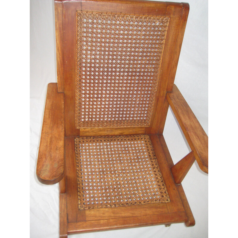 Vintage colonial armchair in teak - 1950s