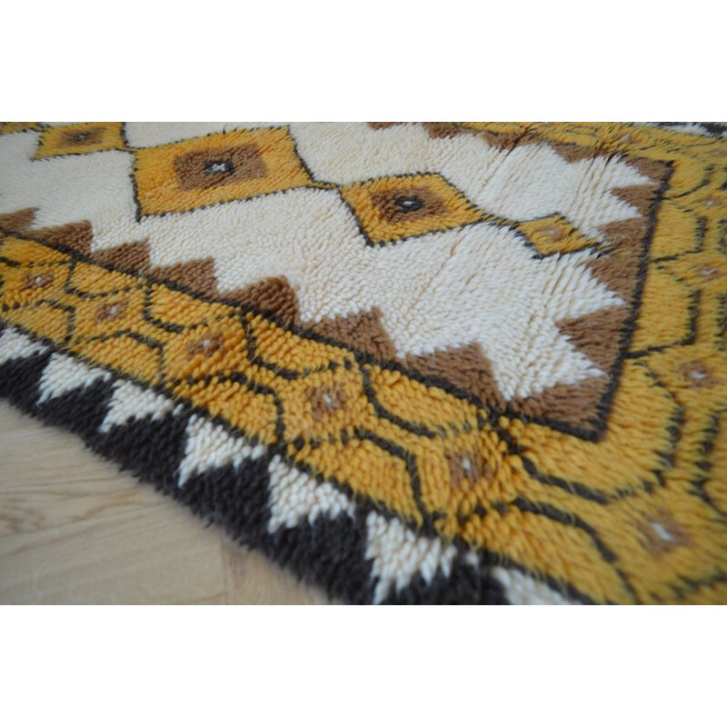 Vintage multicolored rug, Sweden 1970