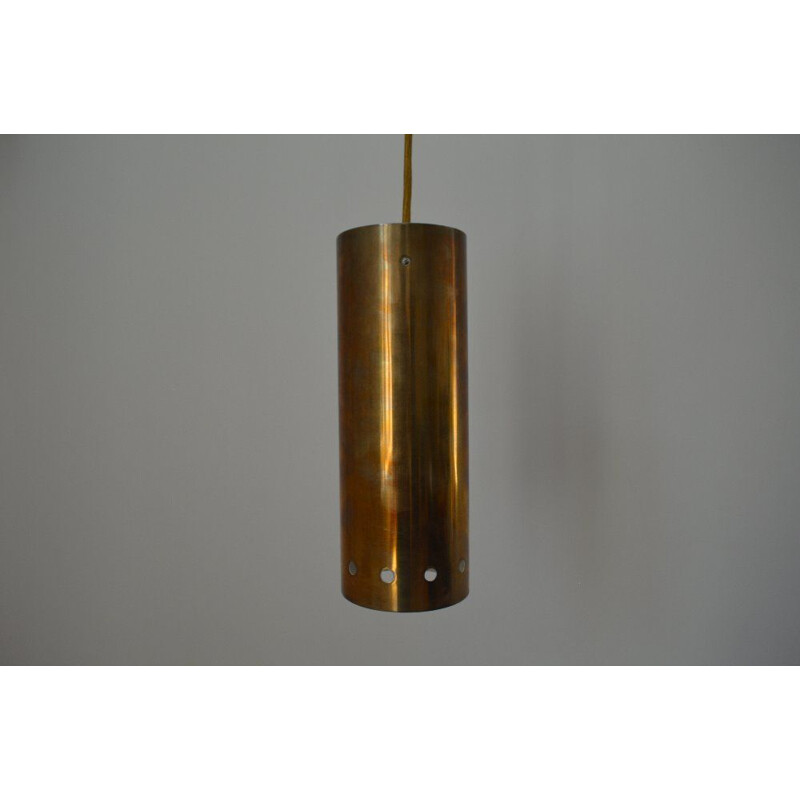 Vintage Finnish pendant lamp in brass - 1960s