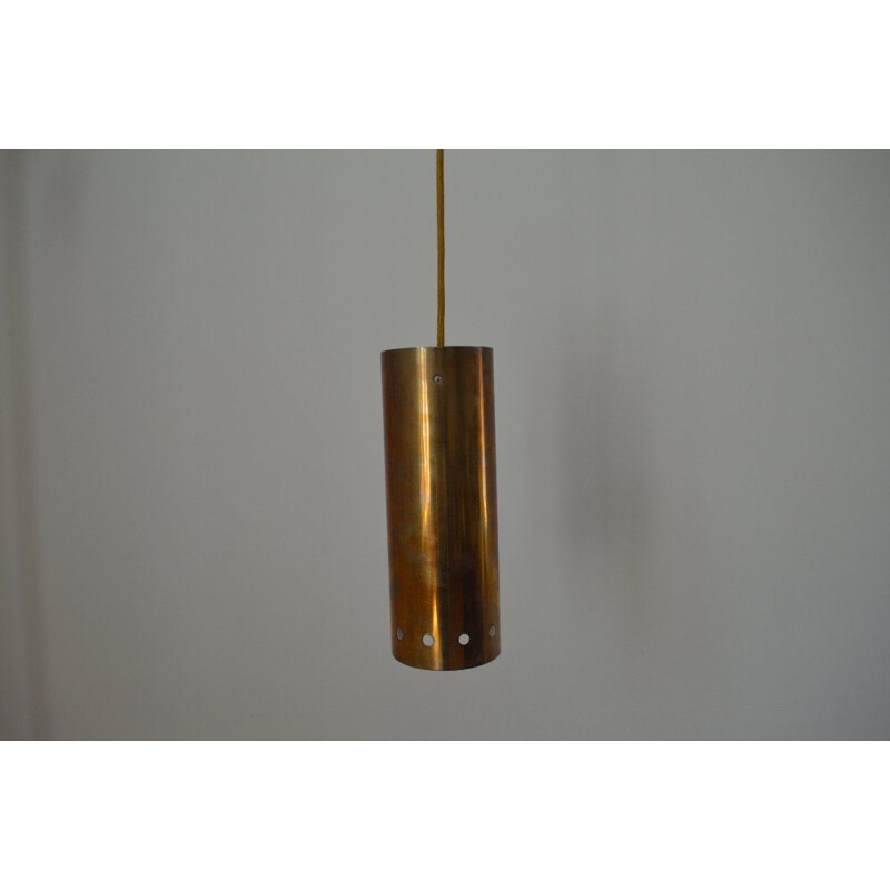 Vintage Finnish pendant lamp in brass - 1960s