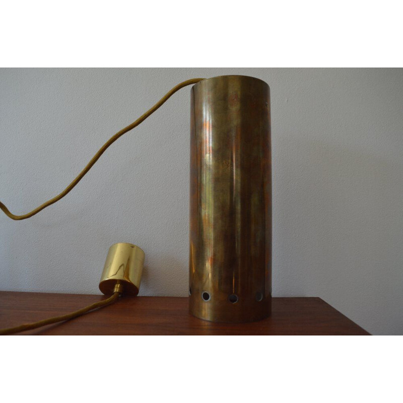 Vintage Finnish pendant lamp in brass - 1960s
