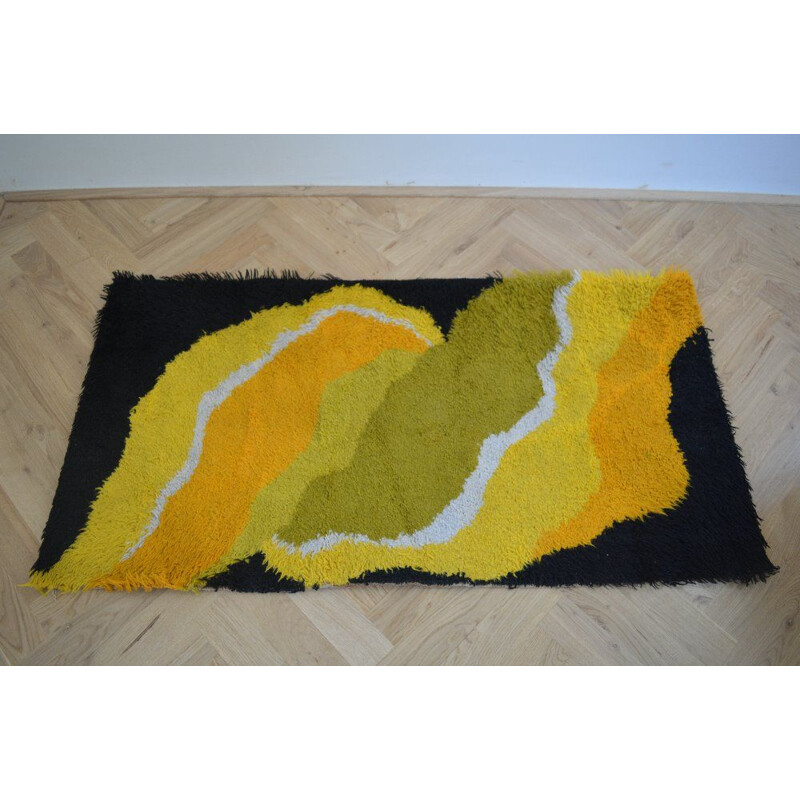 Tapis vintage multicolore, Norvege 1960