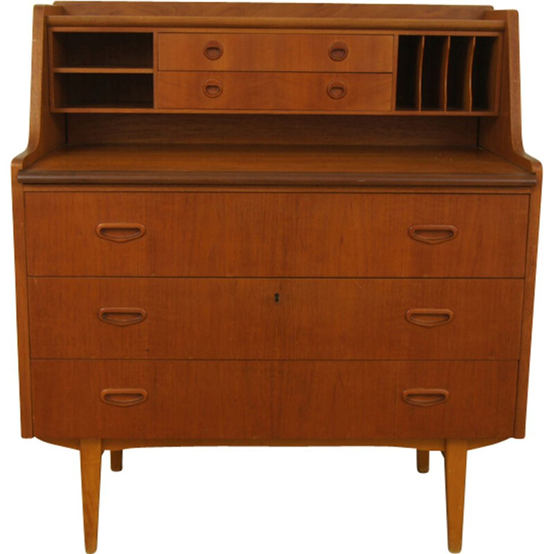 Vintage Danish secretary in teak - 1960s