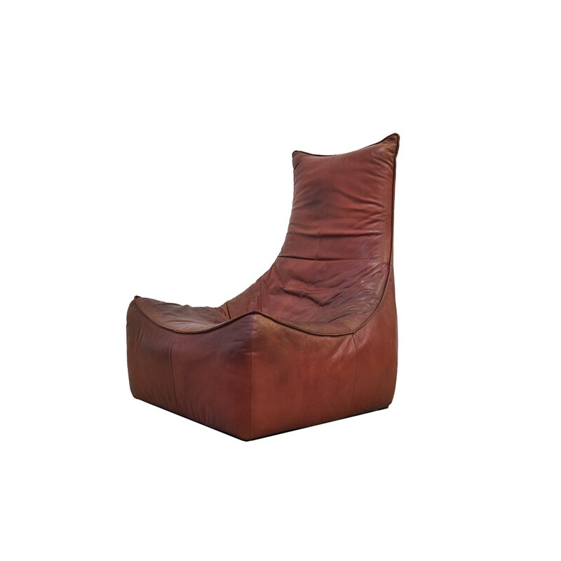 Vintage chair "The Rock" in leather by Gerard van den Berg for Montis - 1970s