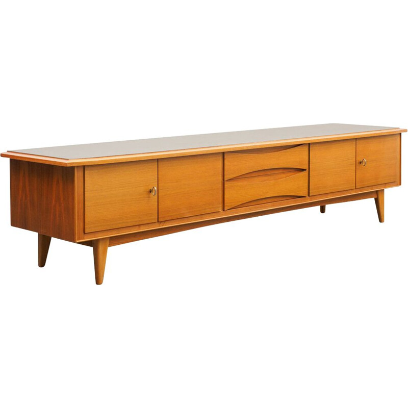 Vintage low sideboard in walnut - 1950s