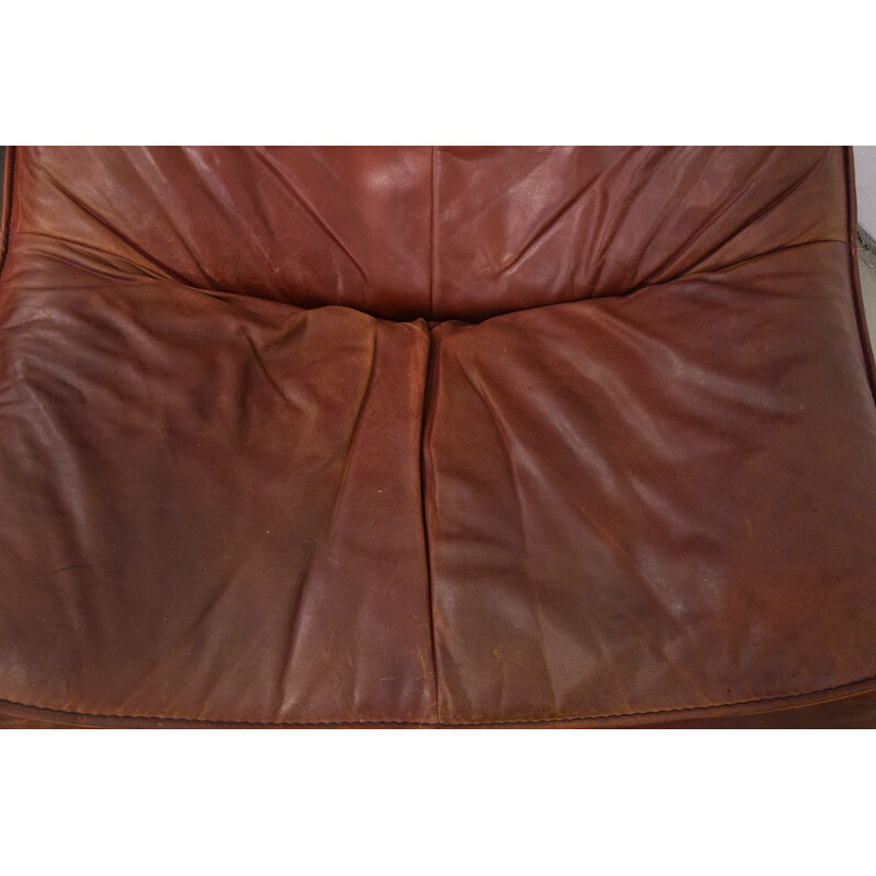 Vintage 2-seater sofa "The Rock" in leather by Gerard van den Berg for Montis - 1970s