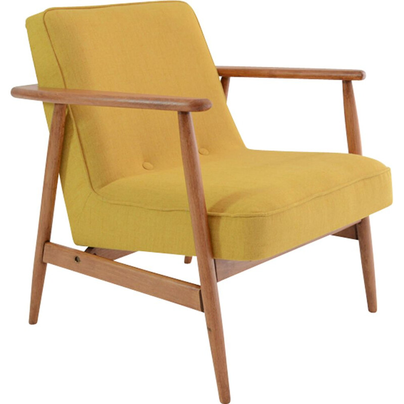 Vintage yellow "Z" armchair - 1960