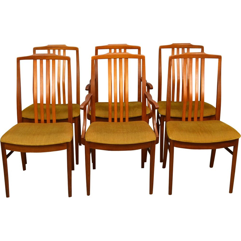 Set of 6 Vintage Dinning Chairs by Beithcraft - 1970s