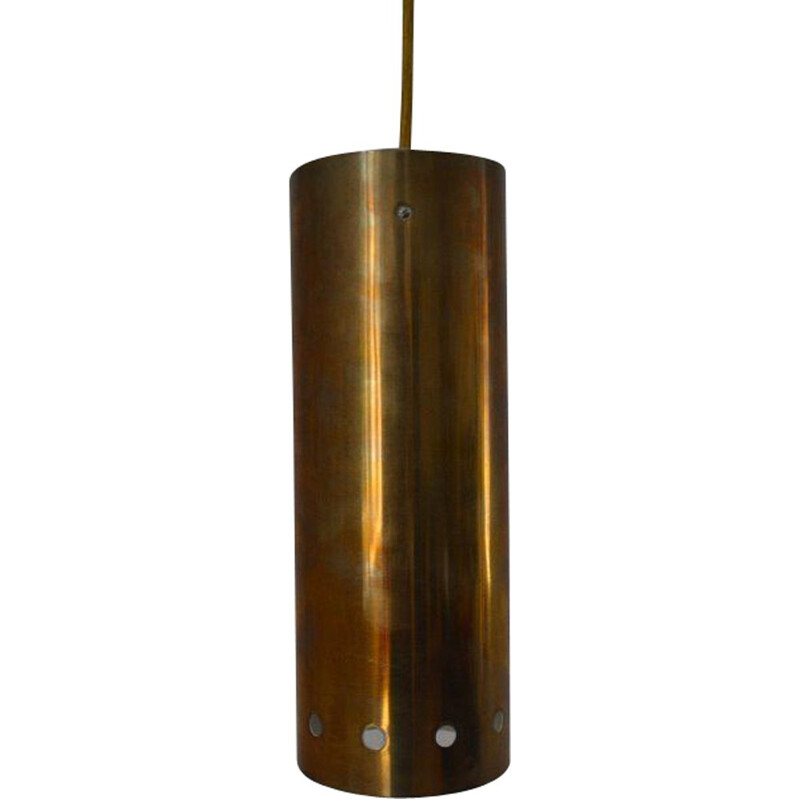 Lámpara de suspensión finlandesa vintage de latón - 1960