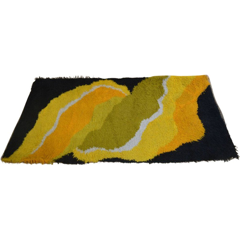 Multicolor vintage tapis, Norvege 1960