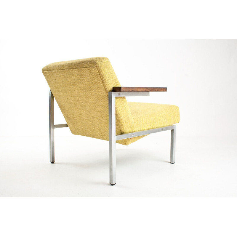 SZ63 easy chair in fabric, metal and rosewood, Martin VISSER - 1960s