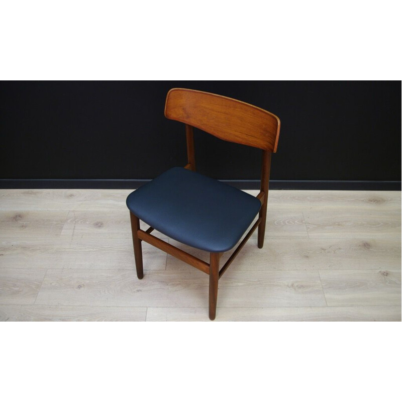 Set of 4 vintage blue danish chairs - 1960s