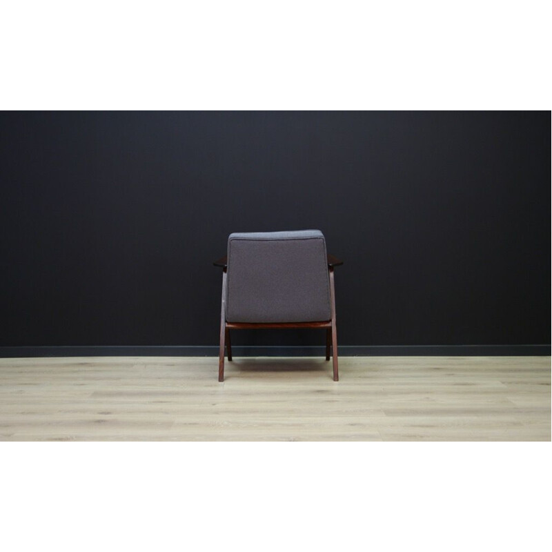 Vintage grey armchair by Józef Chierowski - 1980s