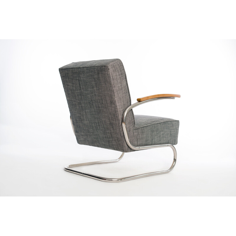 Fauteuil vintage gris en acier - 1930s