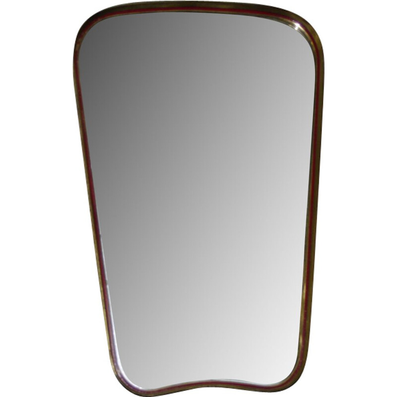 Vintage Italian mirror in brass - 1950s