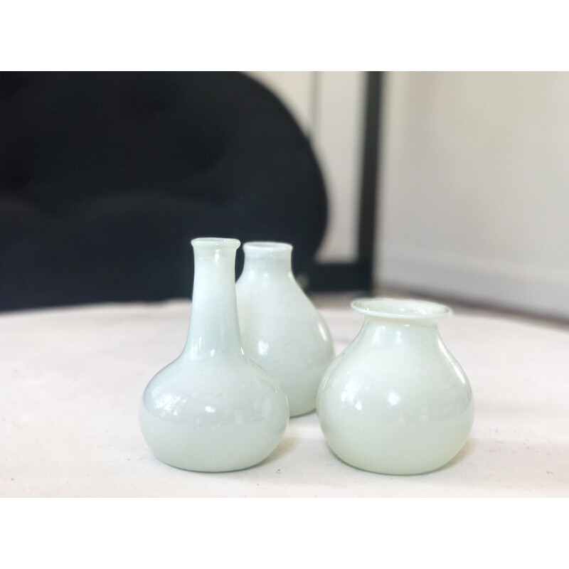 Suite of 2 vintage vases blown with the mouth - 1930s