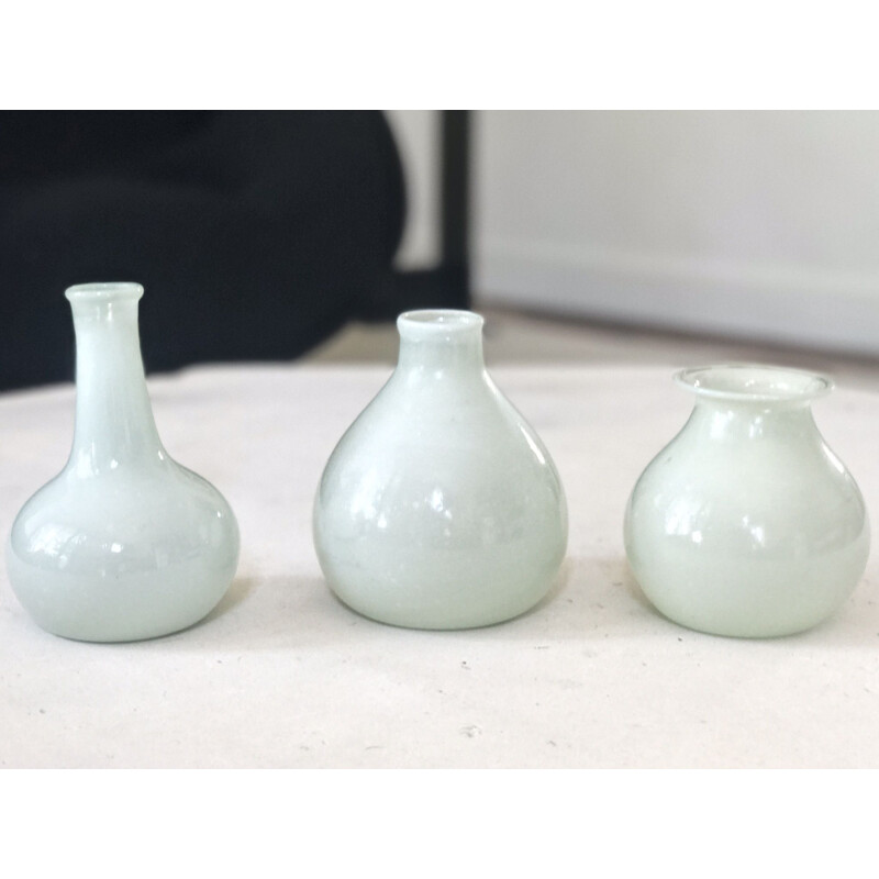 Suite of 2 vintage vases blown with the mouth - 1930s