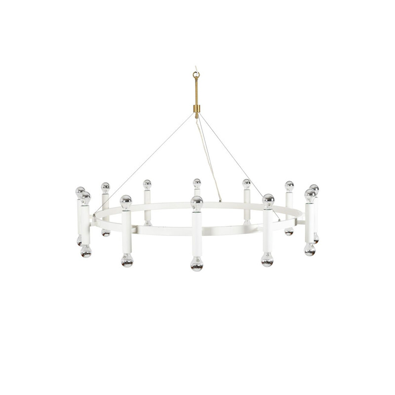 Vintage Danish chandelier in metal - 1960s