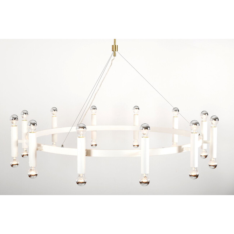 Vintage Danish chandelier in metal - 1960s