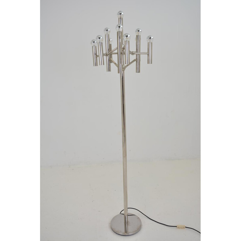 Vintage floor lamp in metal - 1970s