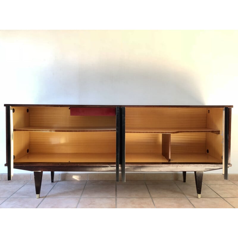 Vintage sideboard in mahogany with 4 doors - 1960s