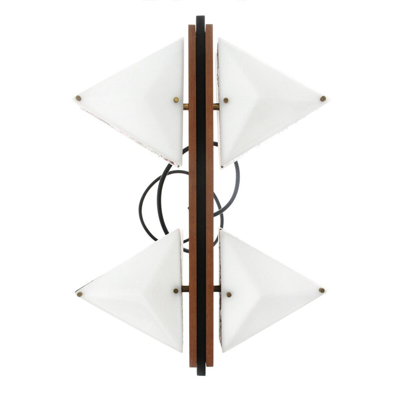 Vintage Italian pendant lamp in perspex by Angelo Brotto for Esperia - 1960s