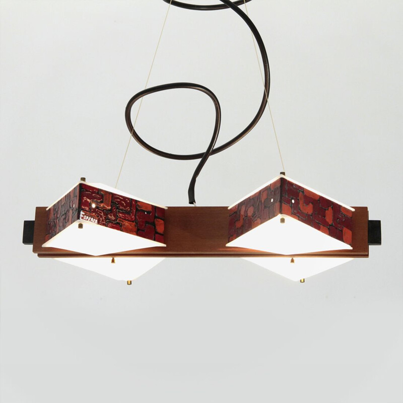 Suspension vintage italienne en plexiglas par Angelo Brotto pour Esperia - 1960