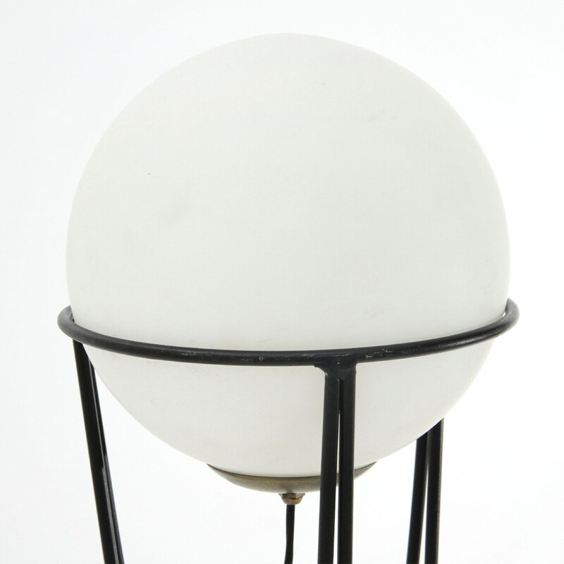 Vintage Italian floor lamp in metal and glass - 1950s