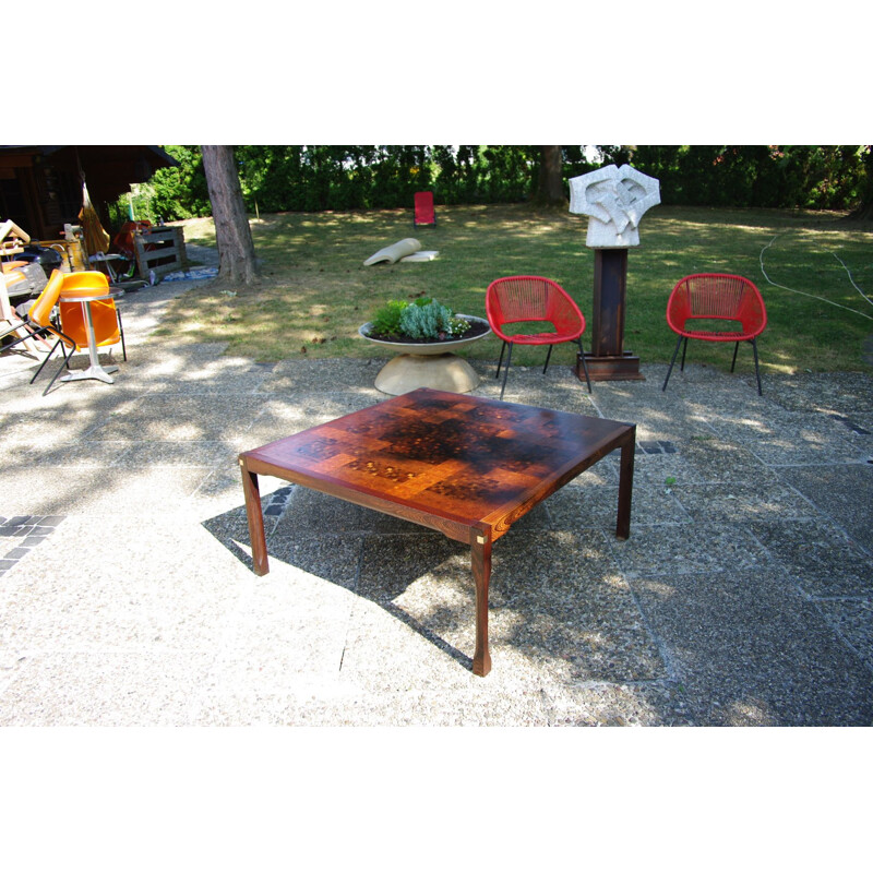 Mesa de centro vintage de madera de Middelboe y Lindum, Dinamarca 1970