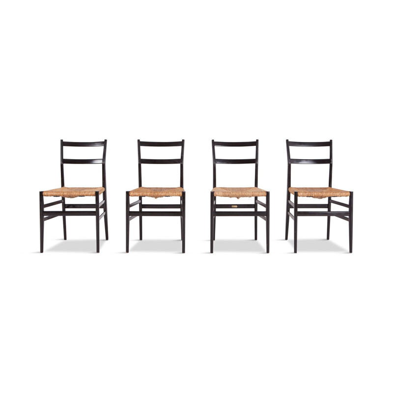 Set of 4 "Superleggera" Dining Chairs by Gio Ponti for Cassina - 1950s