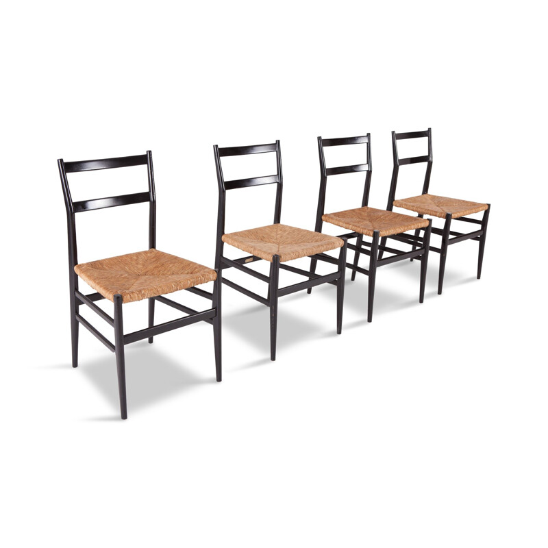 Set of 4 "Superleggera" Dining Chairs by Gio Ponti for Cassina - 1950s